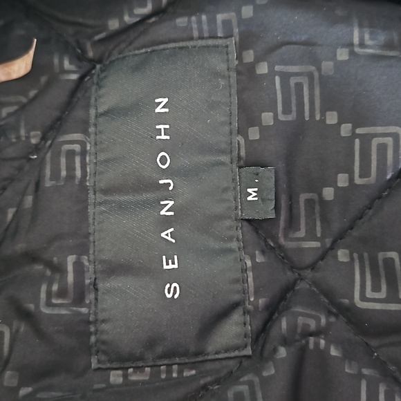 SEAN JOHN JACKET COAT MEN'S M MEDIUM BLACK GRAY BUTTONS - Picture 8 of 8